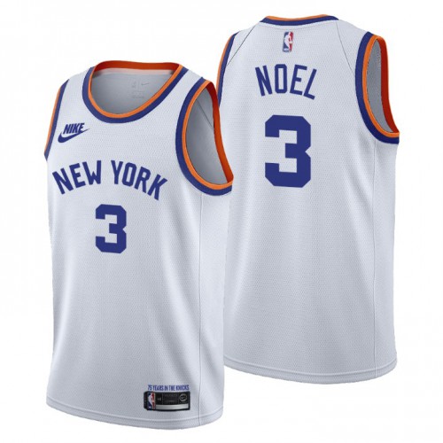 White NYK York Knicks #3 Nike Game-Used Style Jersey NBA Fan Apparel
