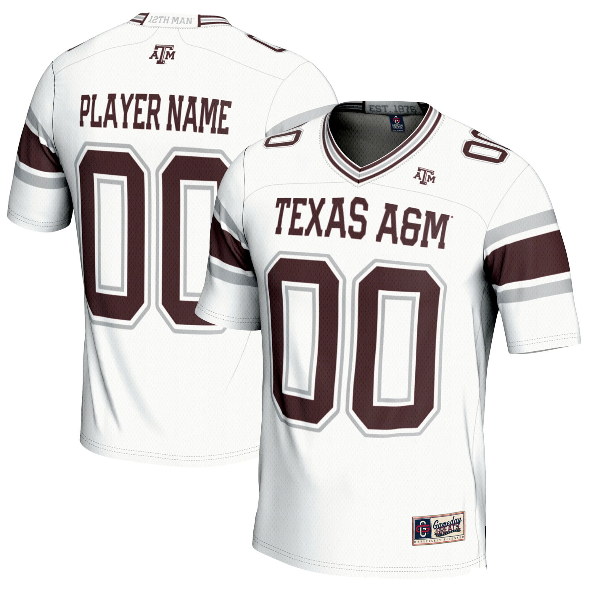[DDG] Texas A&M Aggies GameDay Greats NIL Pick-A-Player Football Jersey - White