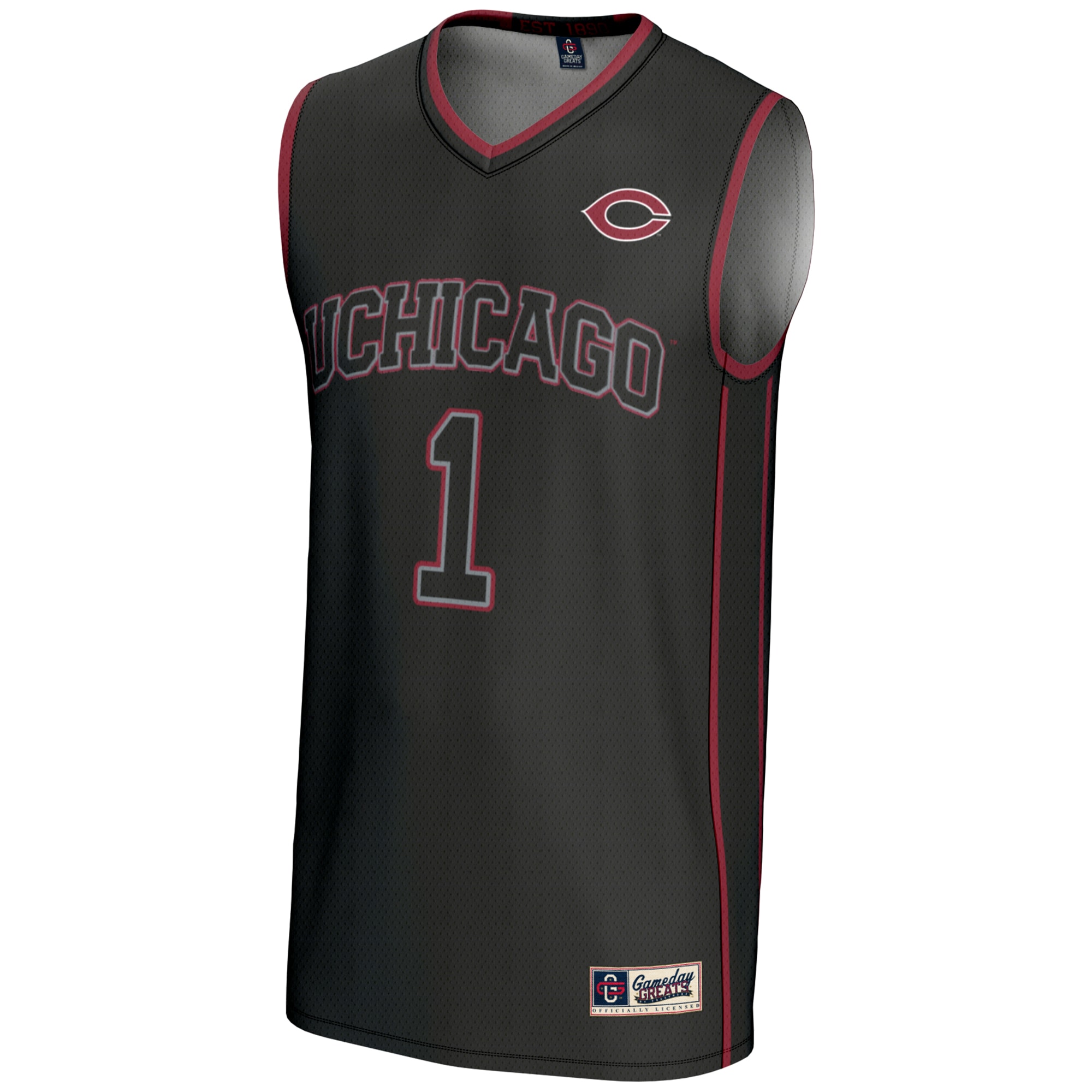 [DDG] UChicago Maroons GameDay Greats Unisex Lightweight Basketball Jersey - Black