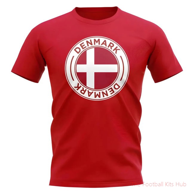 Denmark Football Badge T-Shirt (Red)