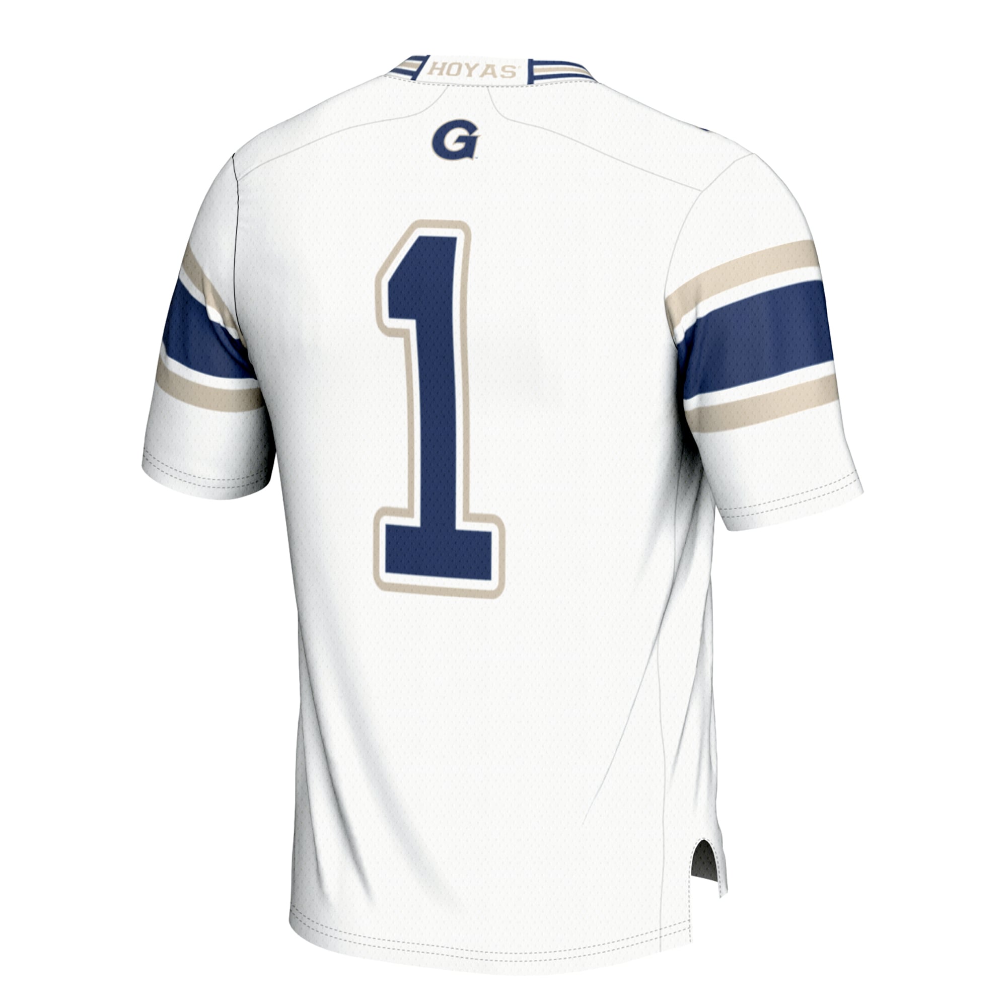 Youth #1 White Georgetown Hoyas Football Jersey