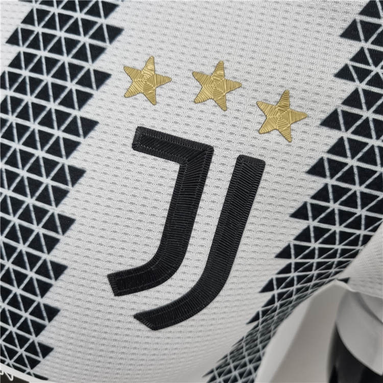 2223 Juventus Home White Black Soccer Jersey Football Shirt Player