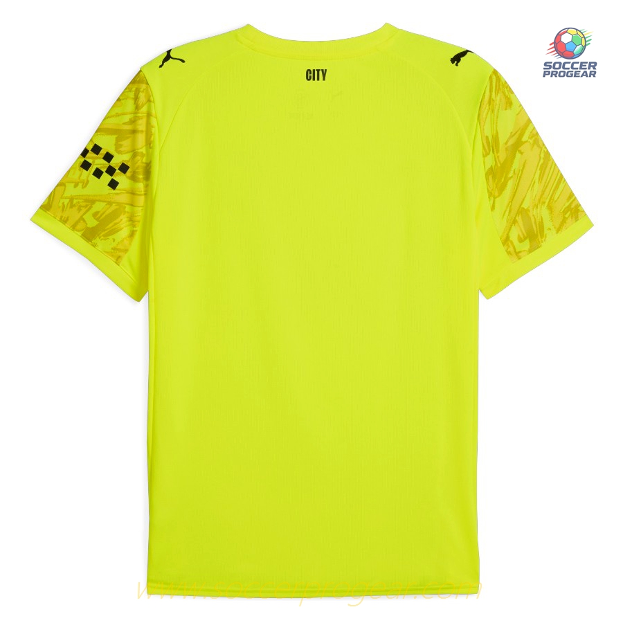 Manchester City Home Shirt 2025-2026 Season Yellow Goalkeeper
