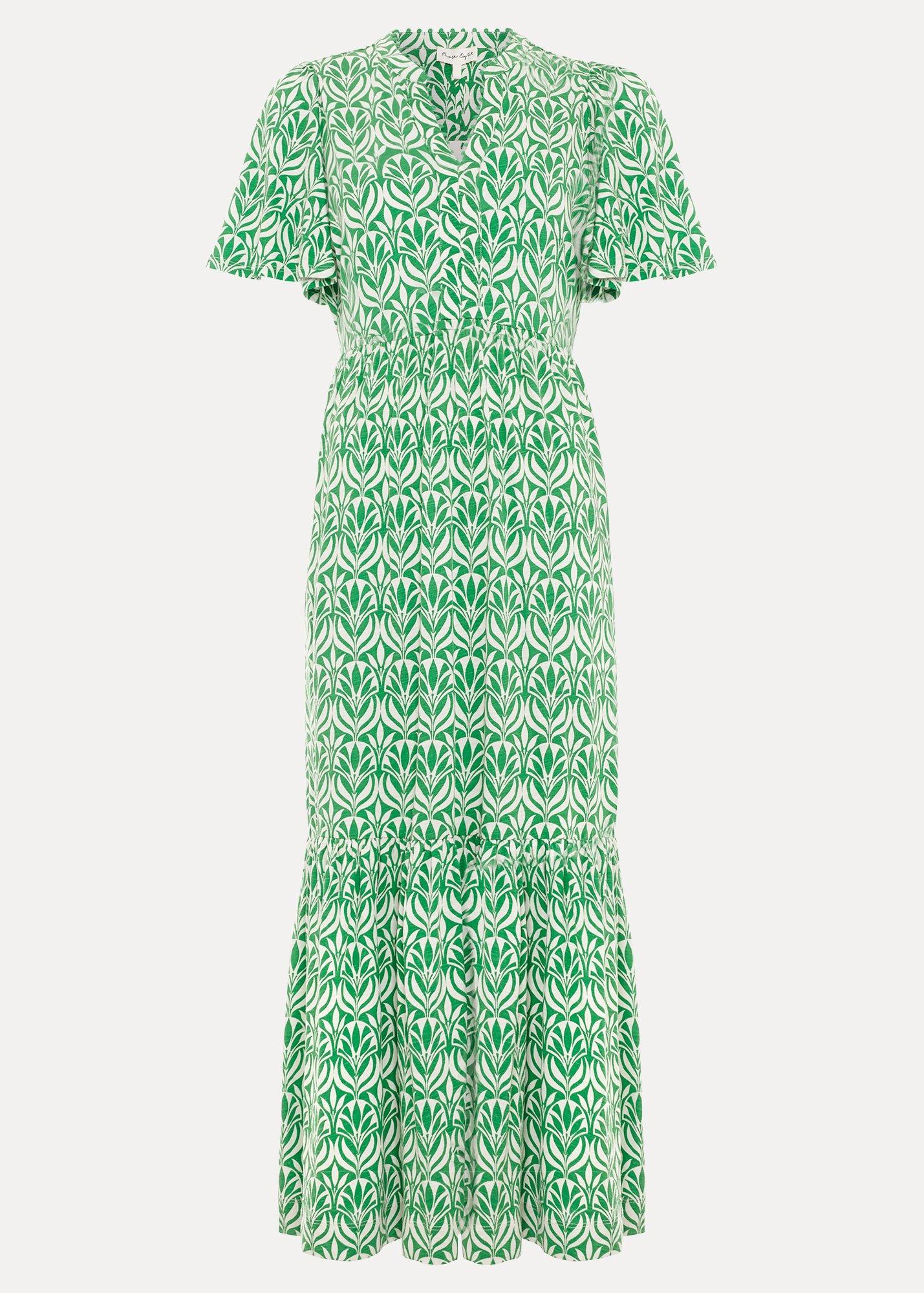 Shakira Printed Jersey Midiaxi Dress