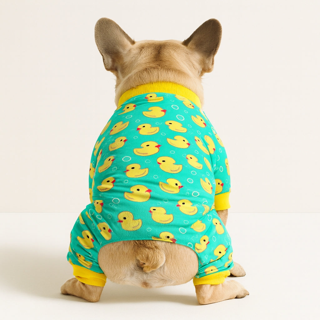Stylish Duckypaws Frenchie Pajamas – Soft Stretchy Duck Dog Sleepwear...
