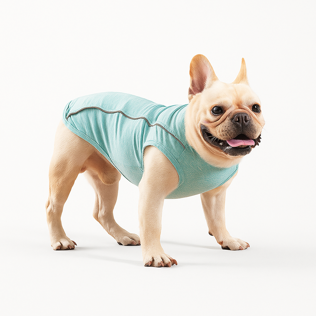 – Reflective Breathable Soft Sleeveless T-shirt Frenchie Themed Wear