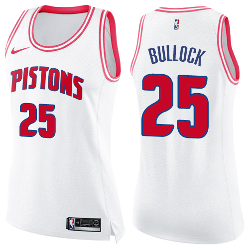 DET #25 Reggie Bullock Professional 2024 Icon NBA Jersey - White