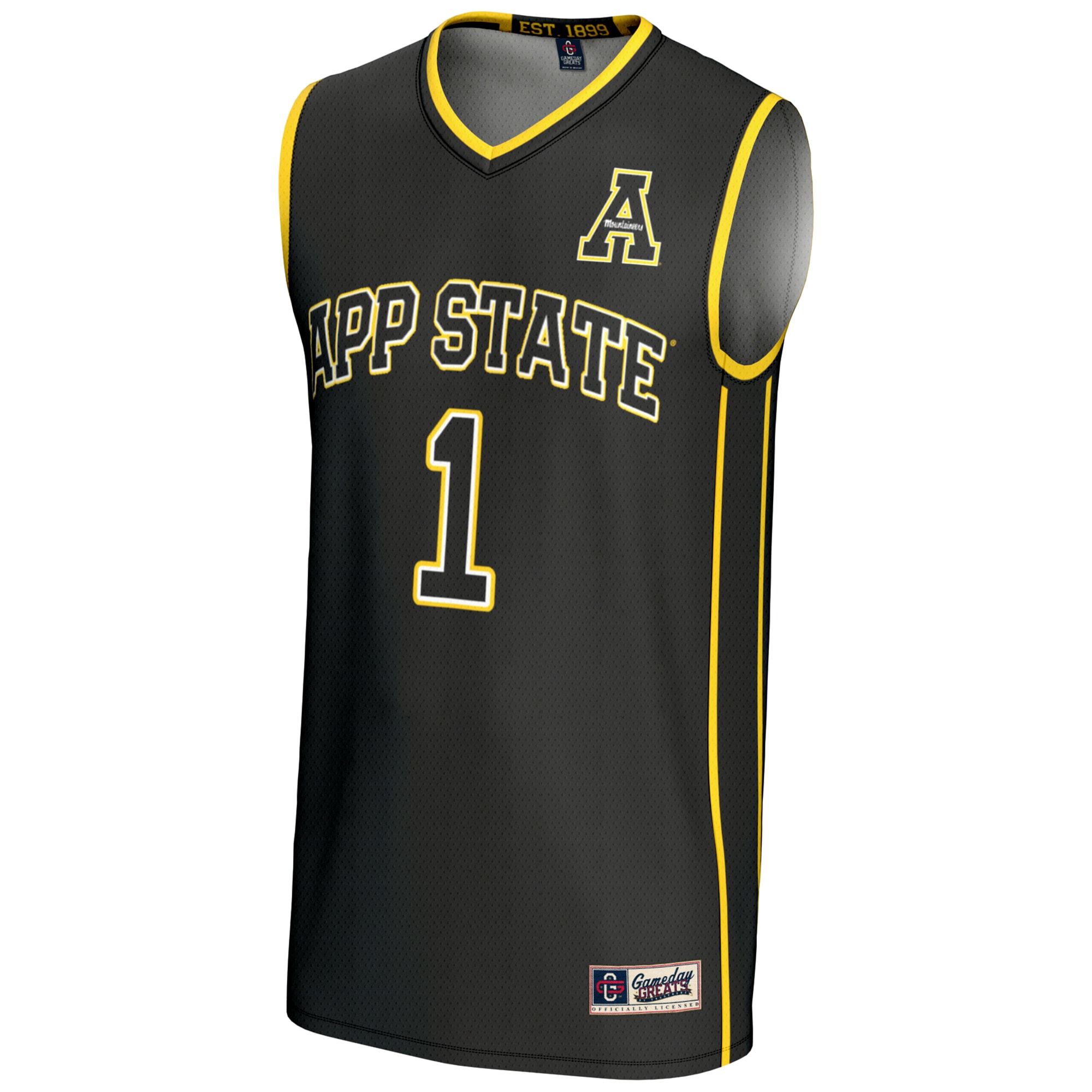 [DDG] Appalachian State Mountaineers GameDay Greats Lightweight Basketball Jersey - Black