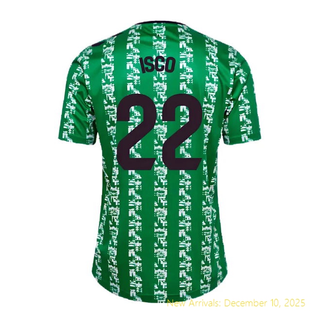 2024-2025 Barcelona Home Jersey - Premium Jersey (Isco 22) - Green...