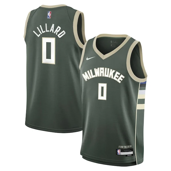 Damian Lillard MIL Swingman Jersey - high-quality NBA - Green