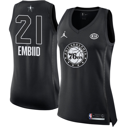 Professional PHI NBA Swingman Jersey #21 Joel Embiid 2018 Icon -