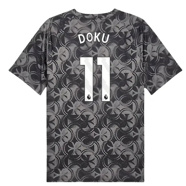 2025-2026 Man City Warm Up Jersey (Black) (Doku 11)