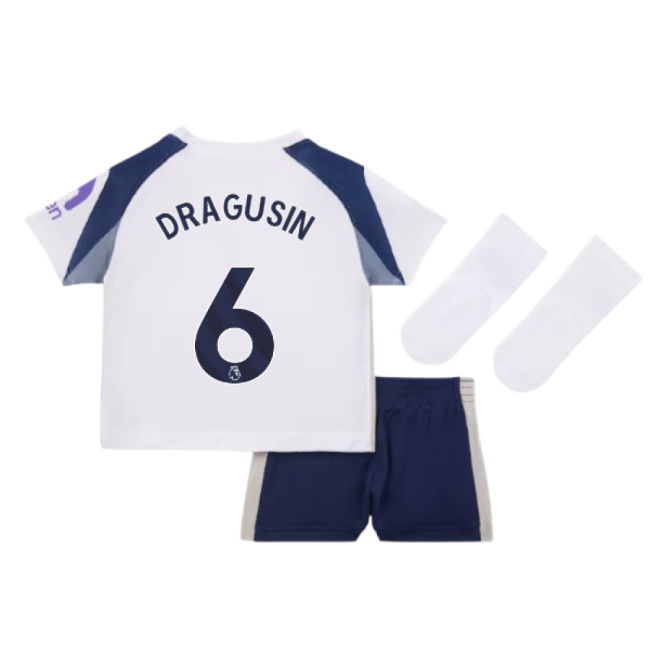 Spurs Official 2025-2026 Tottenham Home Baby Kit (Dragusin 6)