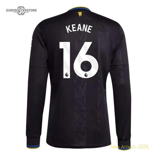 2025-2026 Man Utd Long Sleeve Third Shirt (keane 16) - Great Value