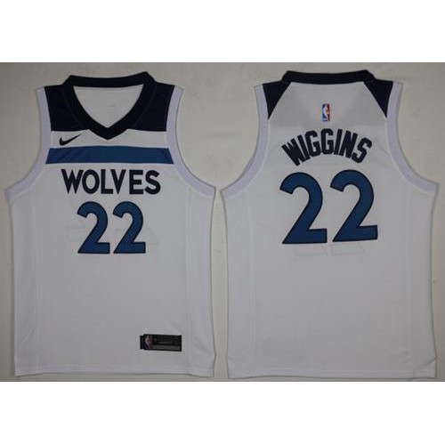 White Nike M. Timberwolves #22 NBA Jersey Basketball Jersey Basketball Jersey