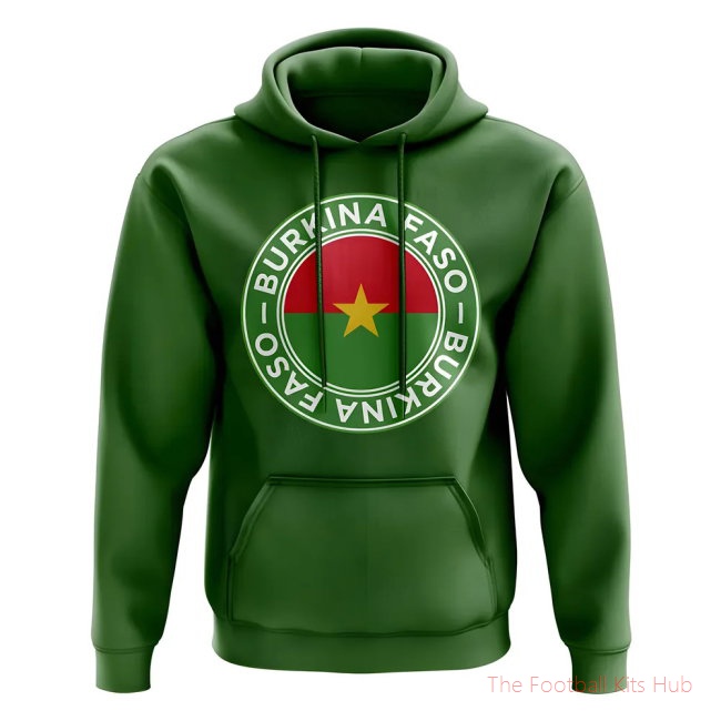 Burkina Faso Football Badge Hoodie (Green)