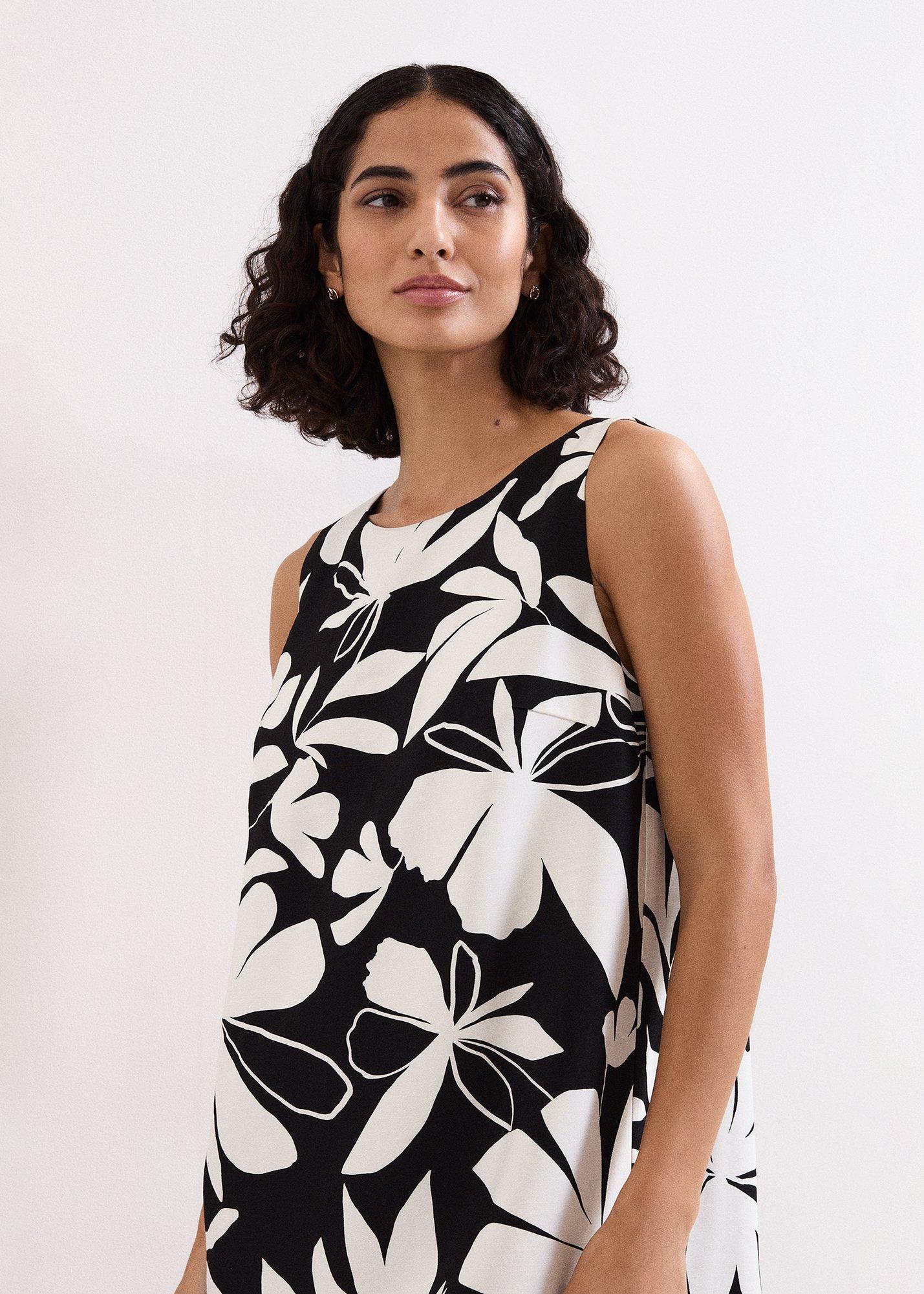 Marta Shift Print Mini Dress
