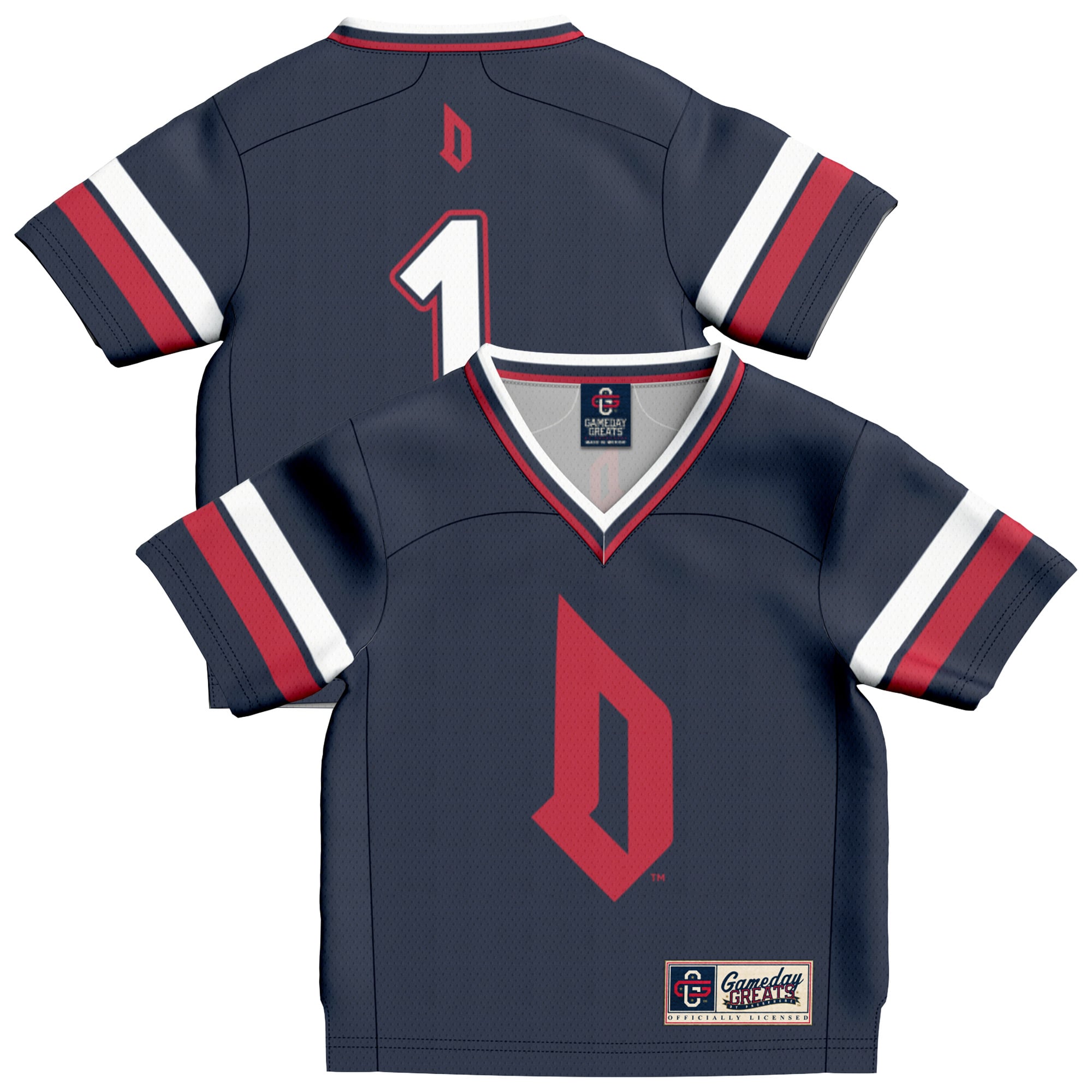 Infant #1 Blue Duquesne Dukes Collegiate Football Fashion Jersey