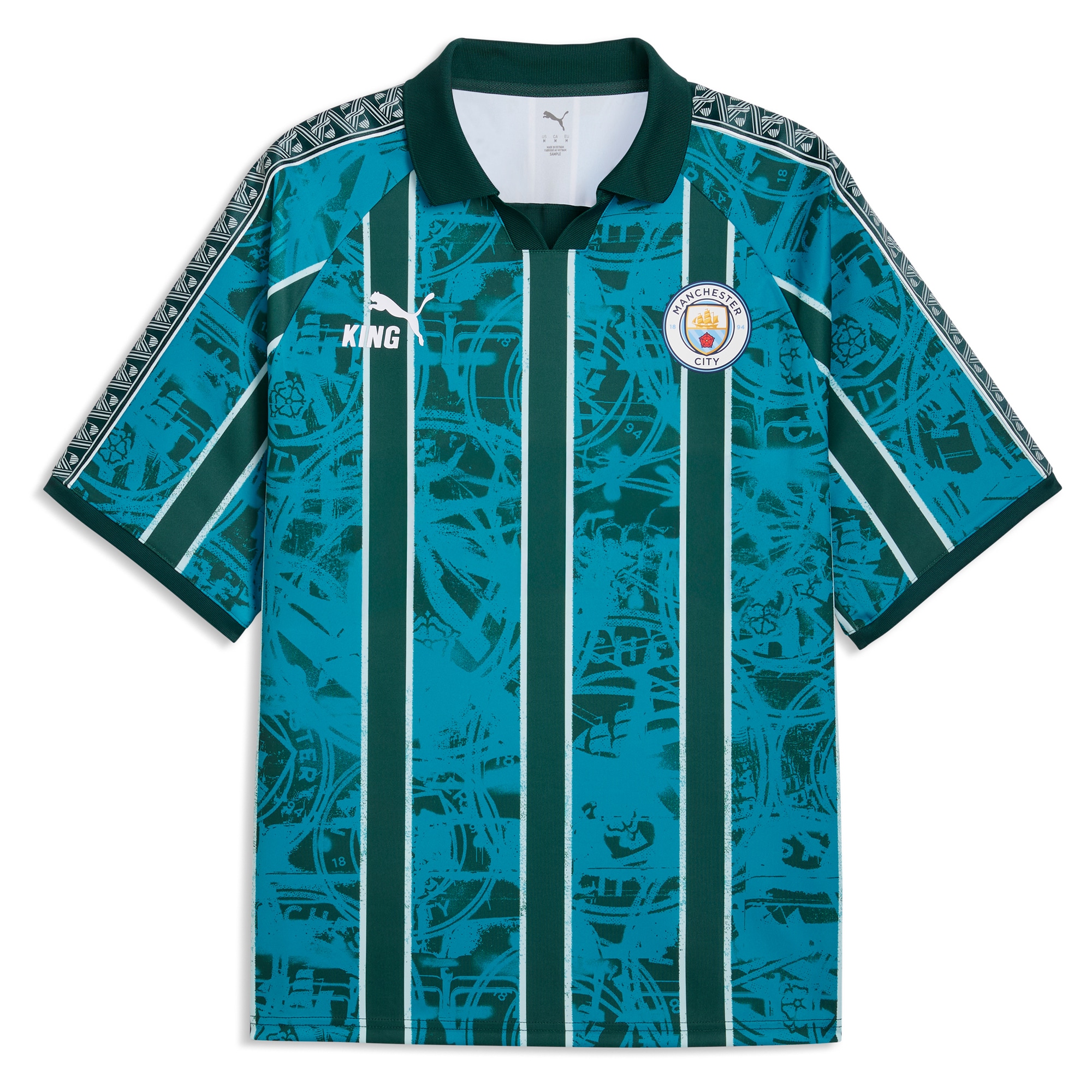 [SJH] Manchester City King Retro Fashion Jersey - Turquoise