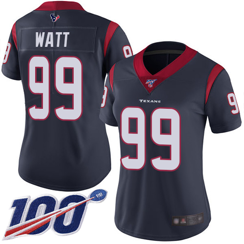 Authentic H T Texans NFL #99 J.J. Watt Limited Navy Jersey - Fan Ap...