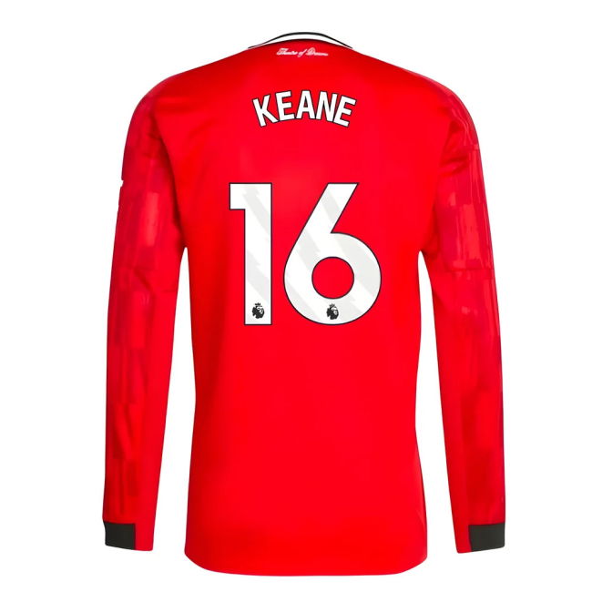 2025-2026 Man Utd Long Sleeve Home Kit (Keane 16)