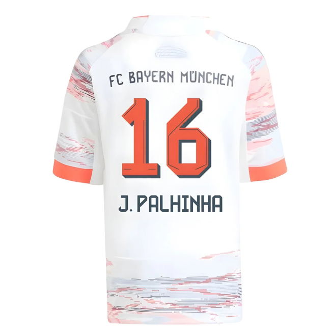 2025-2026 Bayern Away Soccer Jersey (J. Palhinha 16) | Match Day