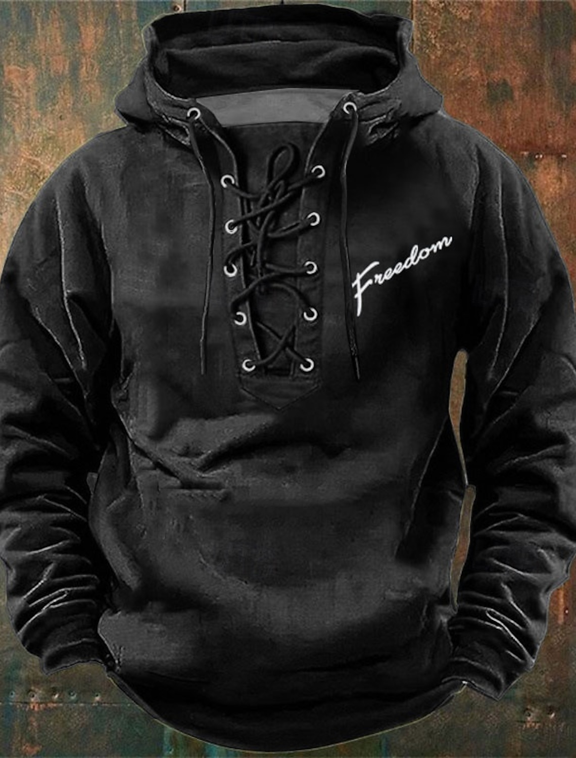 US America 250 Year Anniversary Men's American Flag Cross Hoodie