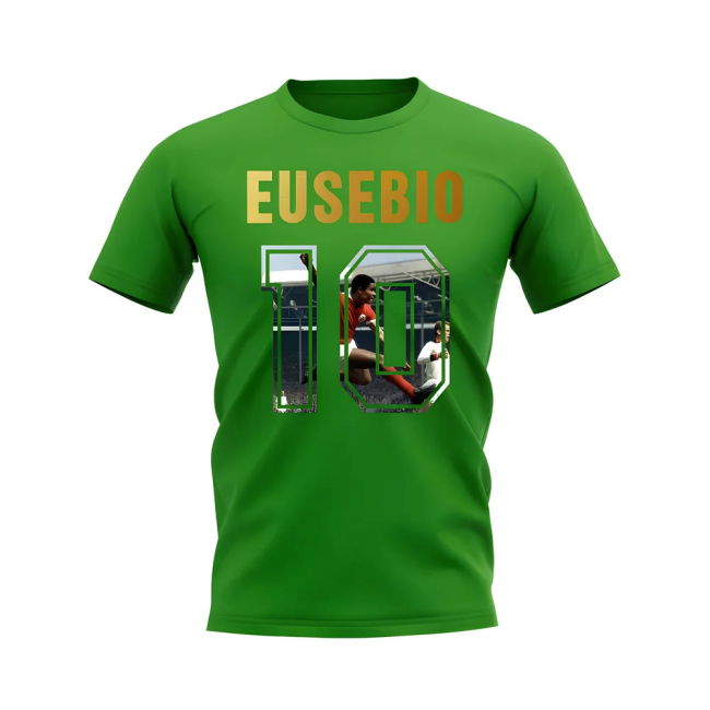 Eusebio Name And Number Portugal T-Shirt (Green) Netherlands