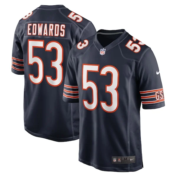 None Edwards Chicago Game Jersey - Navy | NFL Player Jersey | NFL Foot