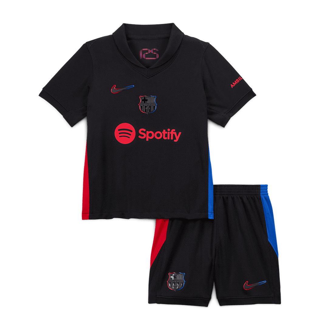 Kid's Barcelona Away Soccer Jersey Kit(Jersey+Shorts) 2024/25Authentic