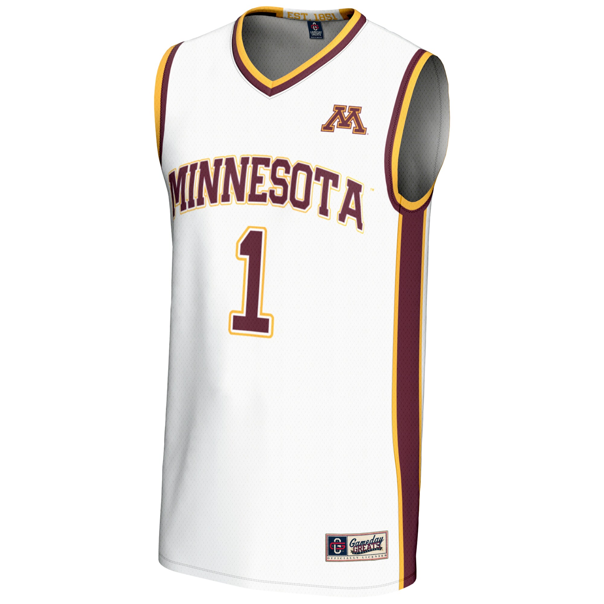 [DDG] Minnesota Golden Gophers GameDay Greats Lightweight Basketball Jersey - White