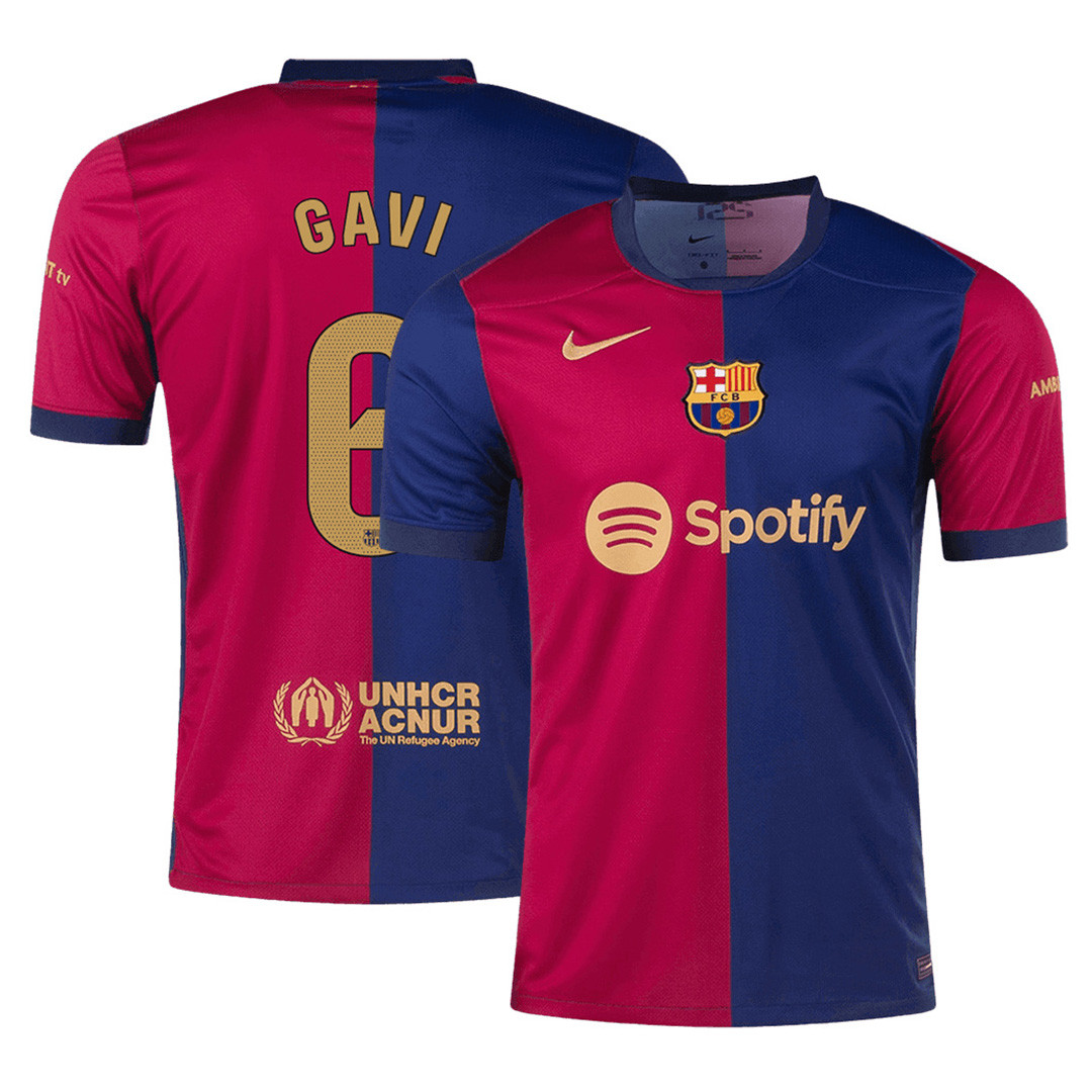 Moisture Wicking Barca Barcelona 2425 Home Shirt GAVI 6