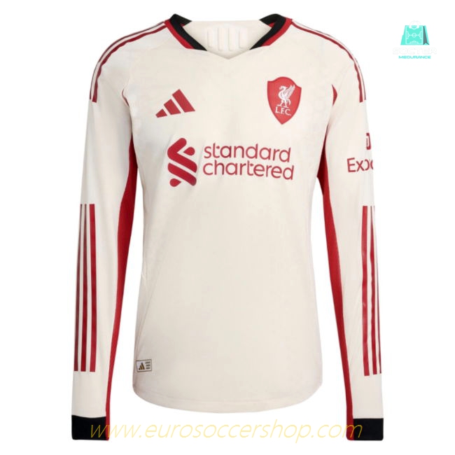 2025-2026 Liverpool Authentic Long Sleeve Away Shirt (Ekitike 22)