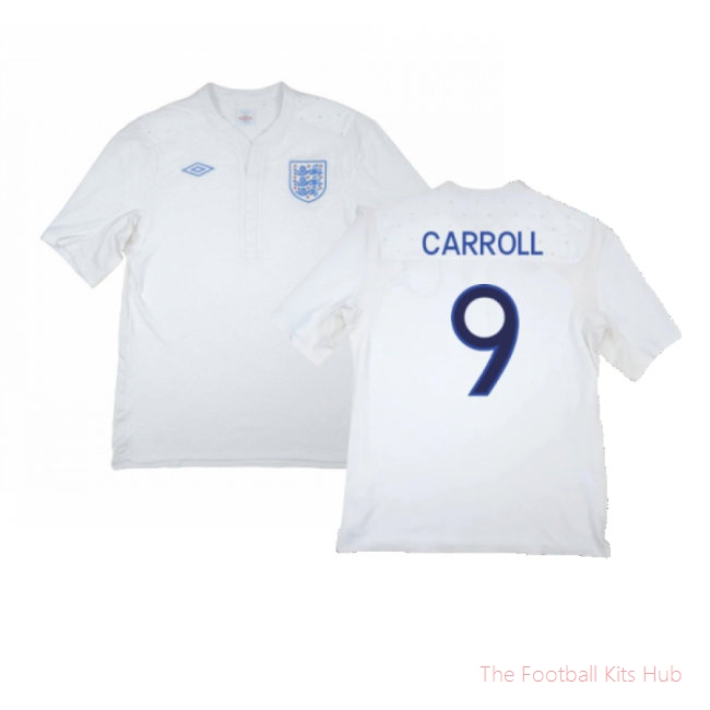England 2009-10 Home Shirt (2XL) (Good) (Carroll 9)