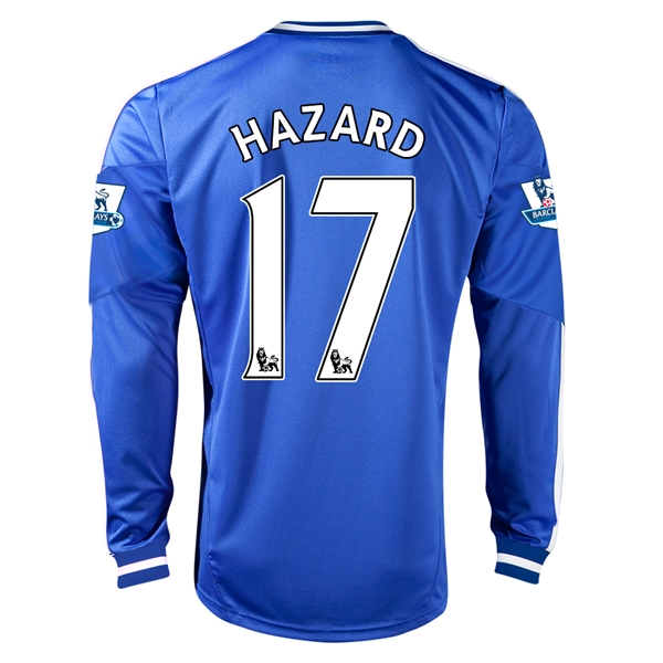 Performance Driven 13-14 Chelsea 17 HAZARD Home Long Sleeve Jersey