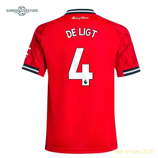 2025-2026 Man Utd Home Shirt (Kids) (De Ligt 4)