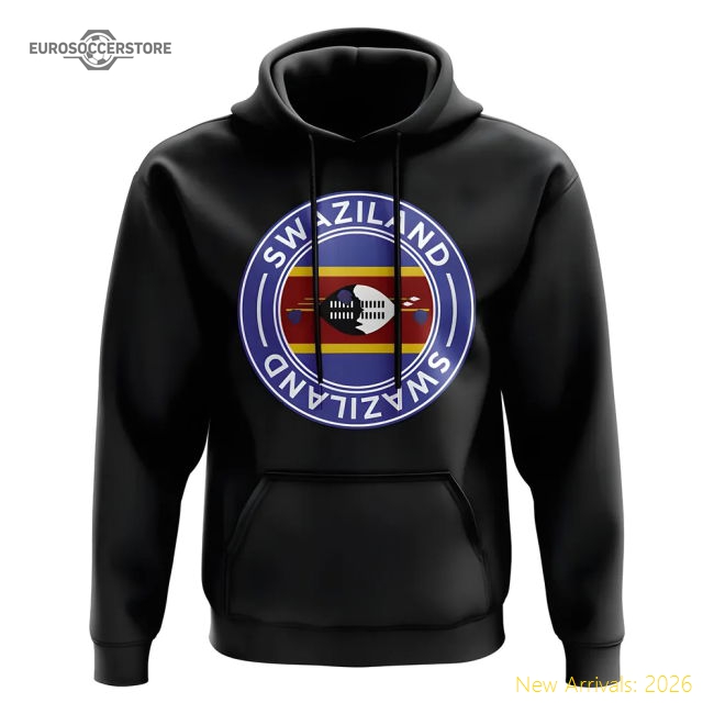 First-class Swaziland Football Badge Hoodie (black) - Fan Collection