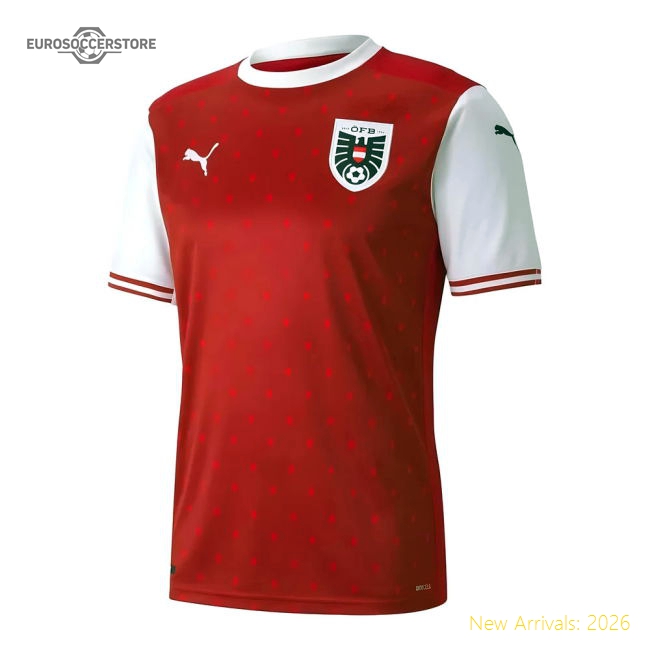 Austria 2020-2021 Genuine Home Jersey - Sleek Retro Mobility