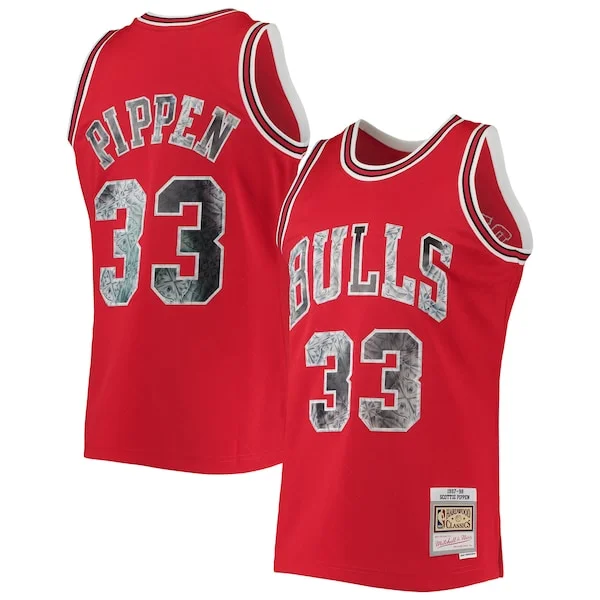 Scottie Pippen CHI Swingman Jersey - modern official - Red basketball
