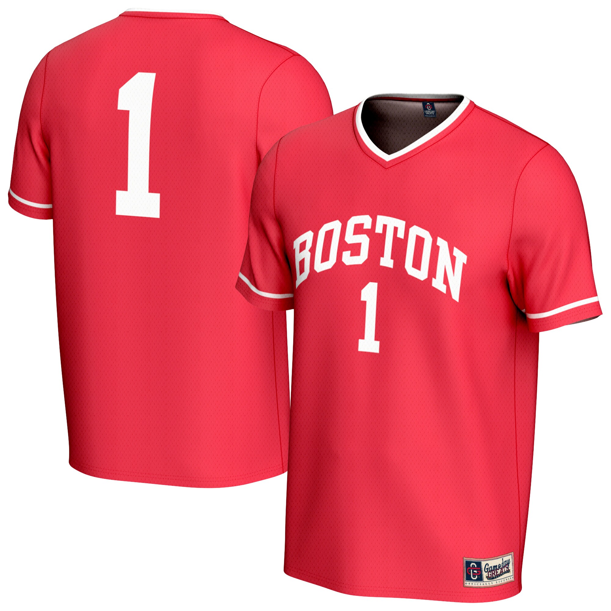 [SJH] Boston University GameDay Greats Unisex Men's Soccer Lightweight Fashion Jersey - Scarlet