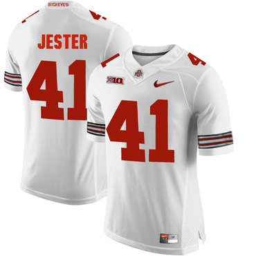 Men's OSU Ohio White 2024 game jersey Hayden Jester #41 replica Jersey