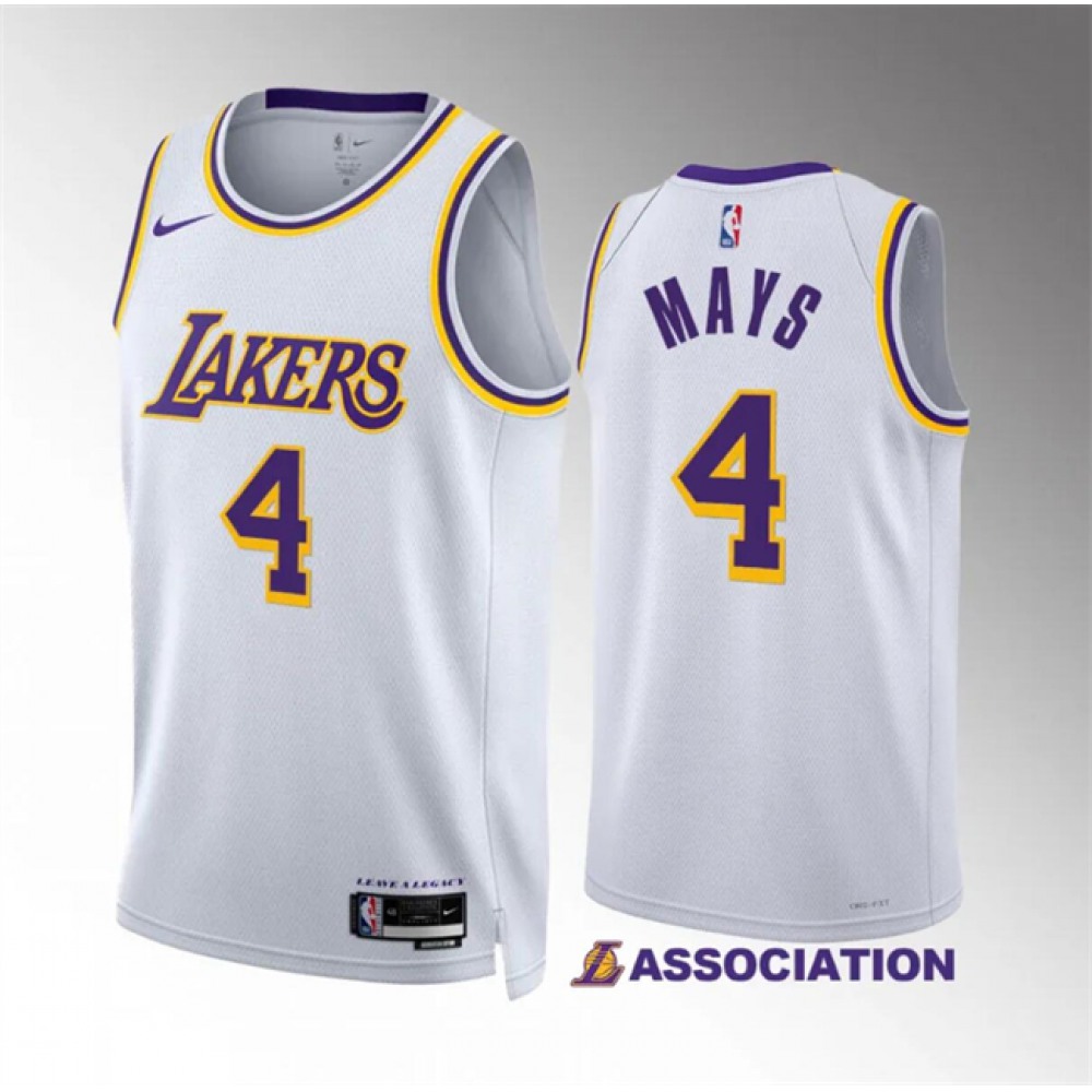 Collector's Item Authentic Men's Lakers #4 Skylar White Basketball Jersey
