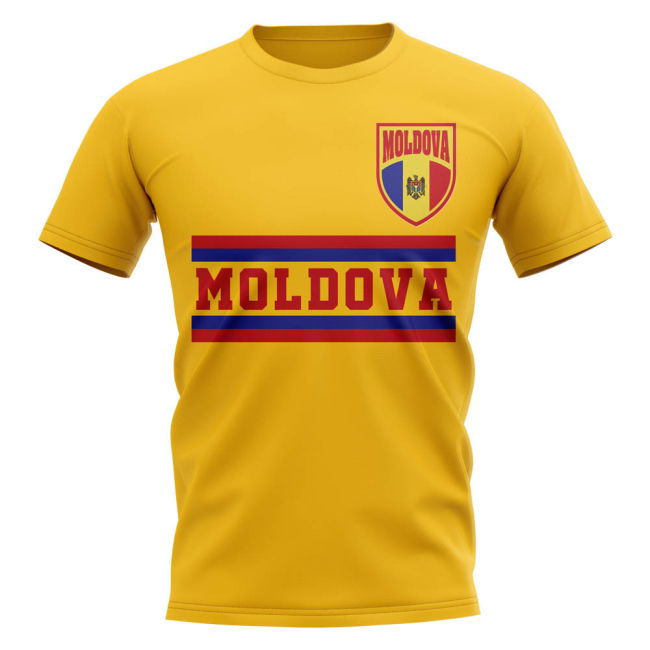 Moldova Core Football Country T-Shirt (Yellow) Official