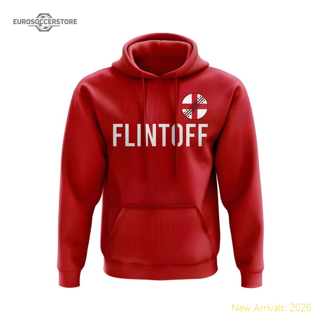 Andrew Flintoff England Name Hoody (Red)