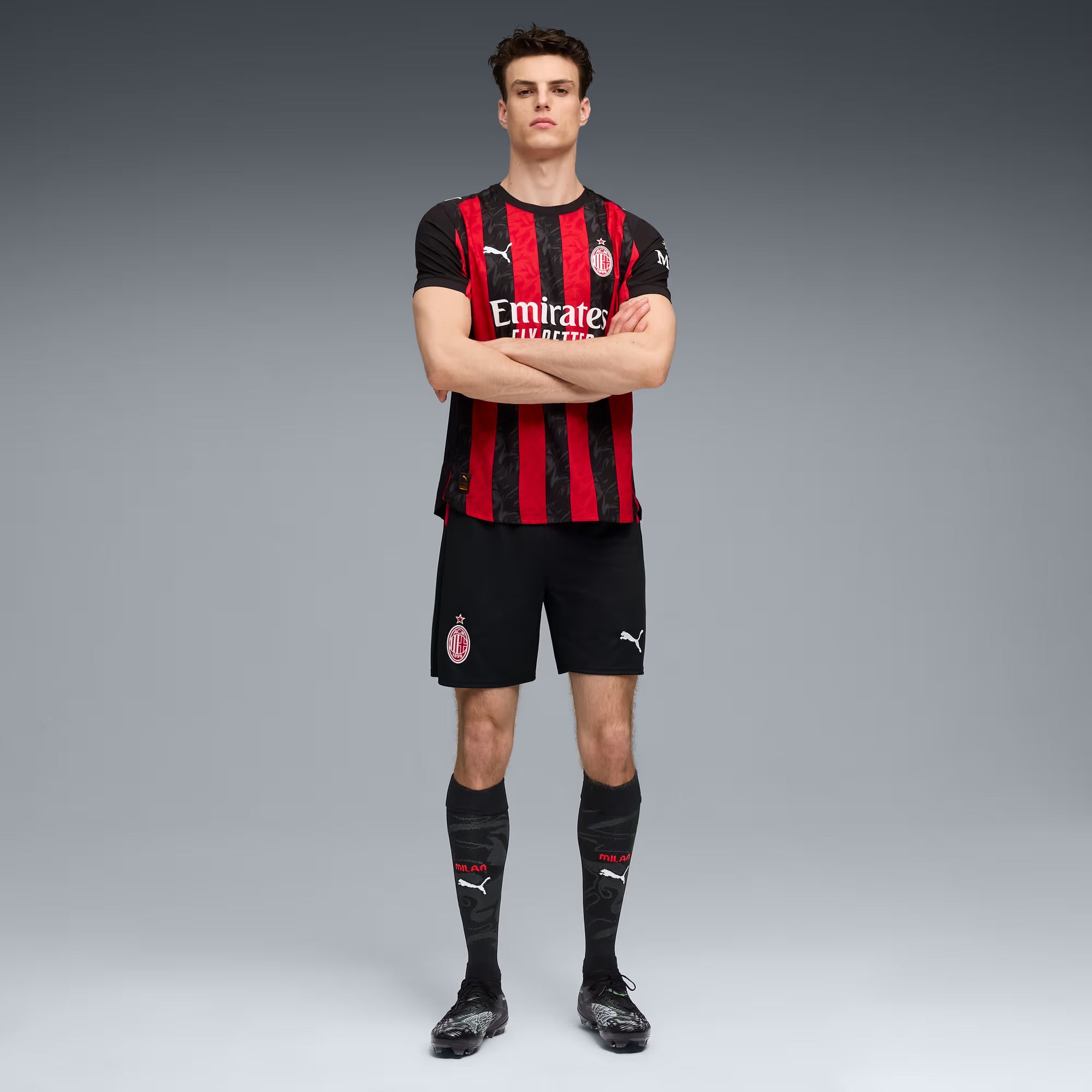 AC Milan A Patch 2025-2026 UCL Home Jersey – Authentic Shirt
