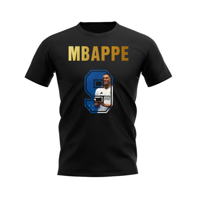 Kylian Mbappe Name And Number Real Madrid official style T-Shirt (A...
