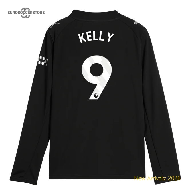 Premium 2025-2026 Man City Long Sleeve Away Shirt (kids) (kelly 9)