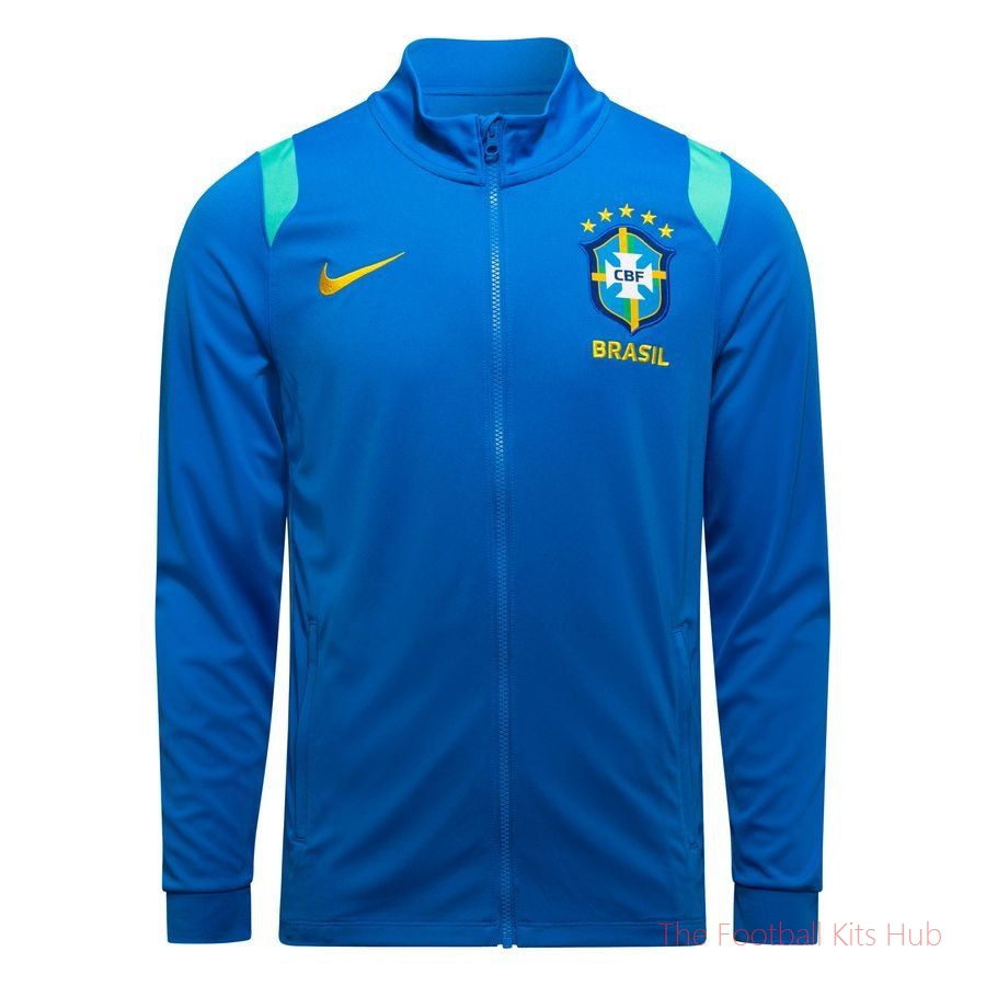 [LK] Brazil Track Jacket Dri-FIT Academy Pro World Cup 2026 - Photo Blue/Midwest Gold/Light Menta