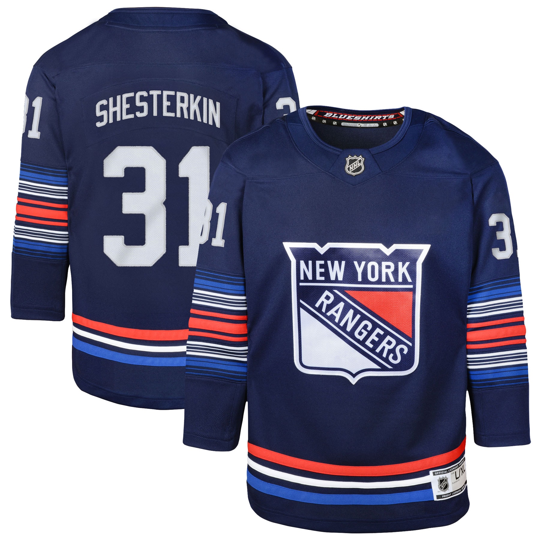 [LK] Igor Shesterkin New York Rangers Youth Alternate Premier Player Jersey - Navy