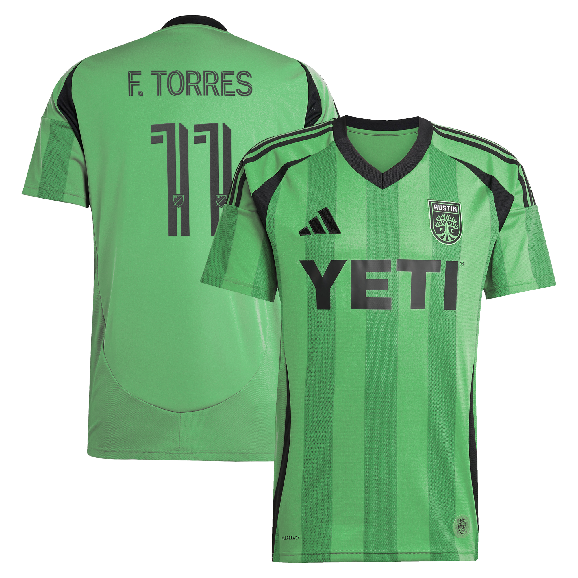 [SJH] Facundo Torres Austin FC 2025 The Heartbeat Kit Replica Jersey - Green